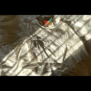 Missguided White Lace Blouse